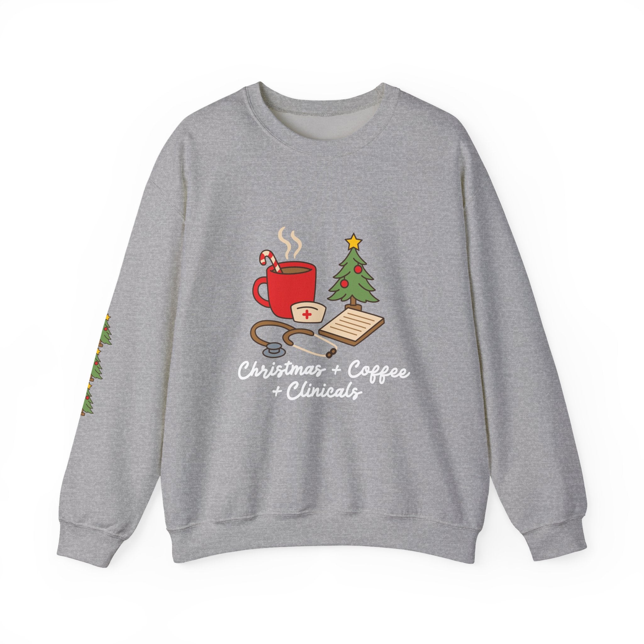 Christmas Coffee Clinicals Sweatshirt — Medical Student Holiday Crewneck