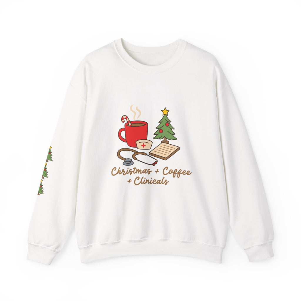 Christmas Coffee Clinicals Sweatshirt — Medical Student Holiday Crewneck