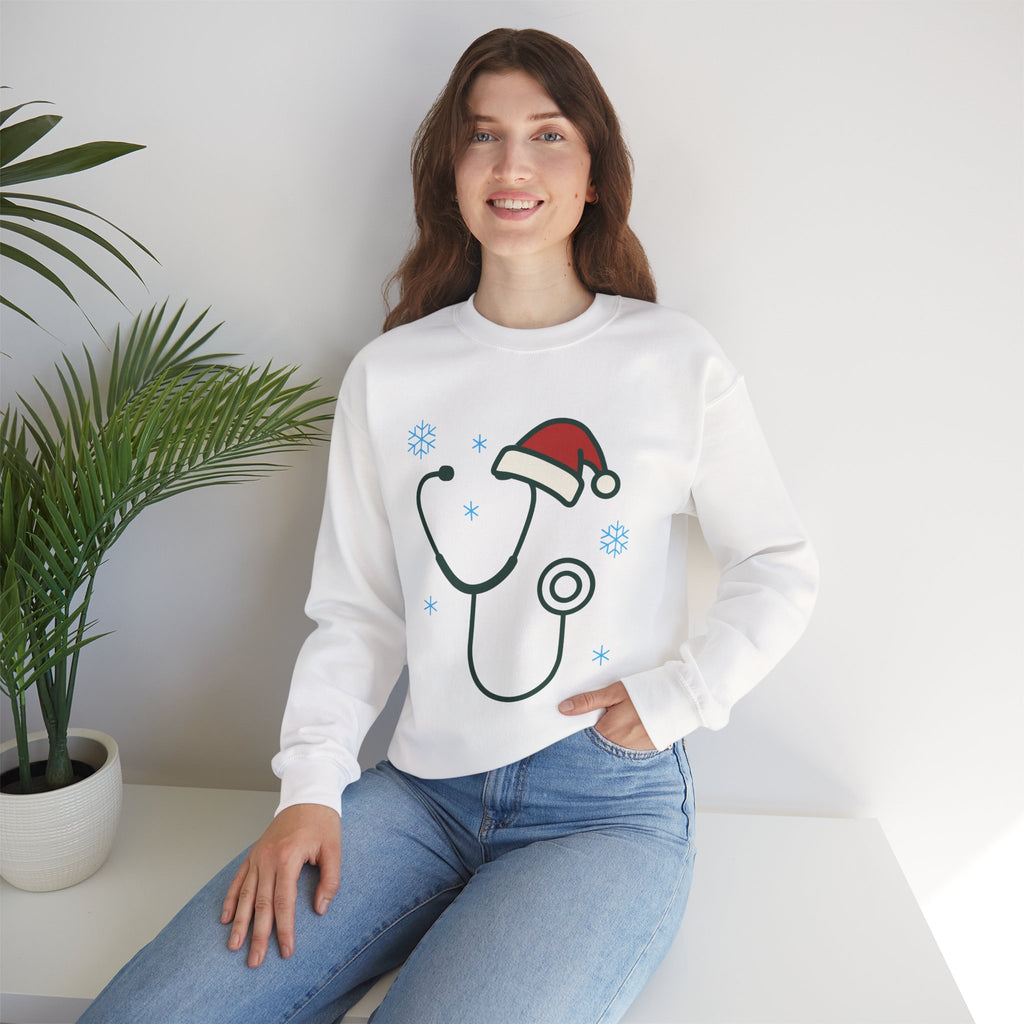 Christmas Stethoscope Sweatshirt – Nurse & Doctor Holiday Crewneck