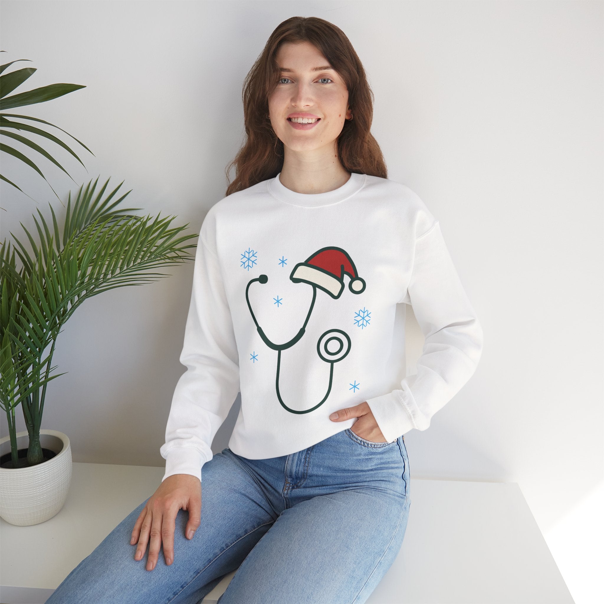 Christmas Stethoscope Sweatshirt – Nurse & Doctor Holiday Crewneck