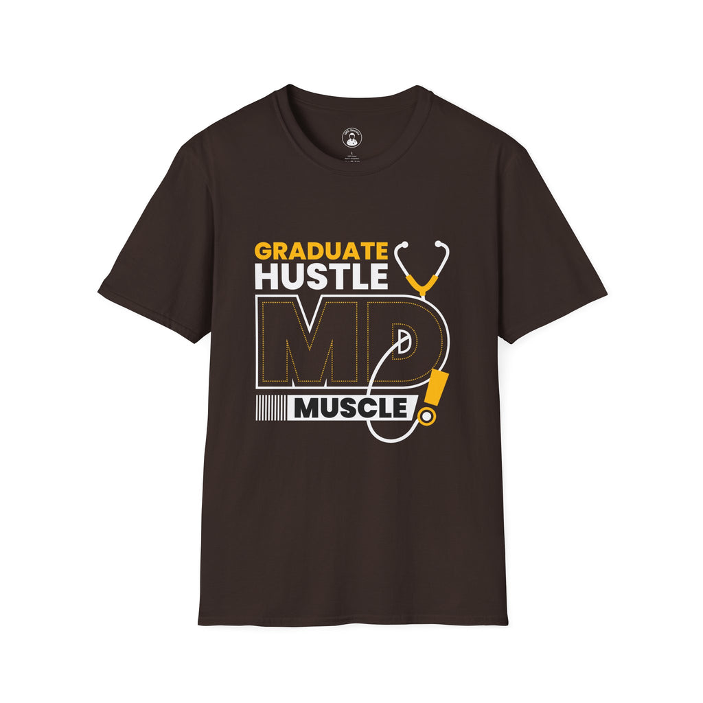Graduate Hustle MD Muscle — Medical School Grad Graphic Tee