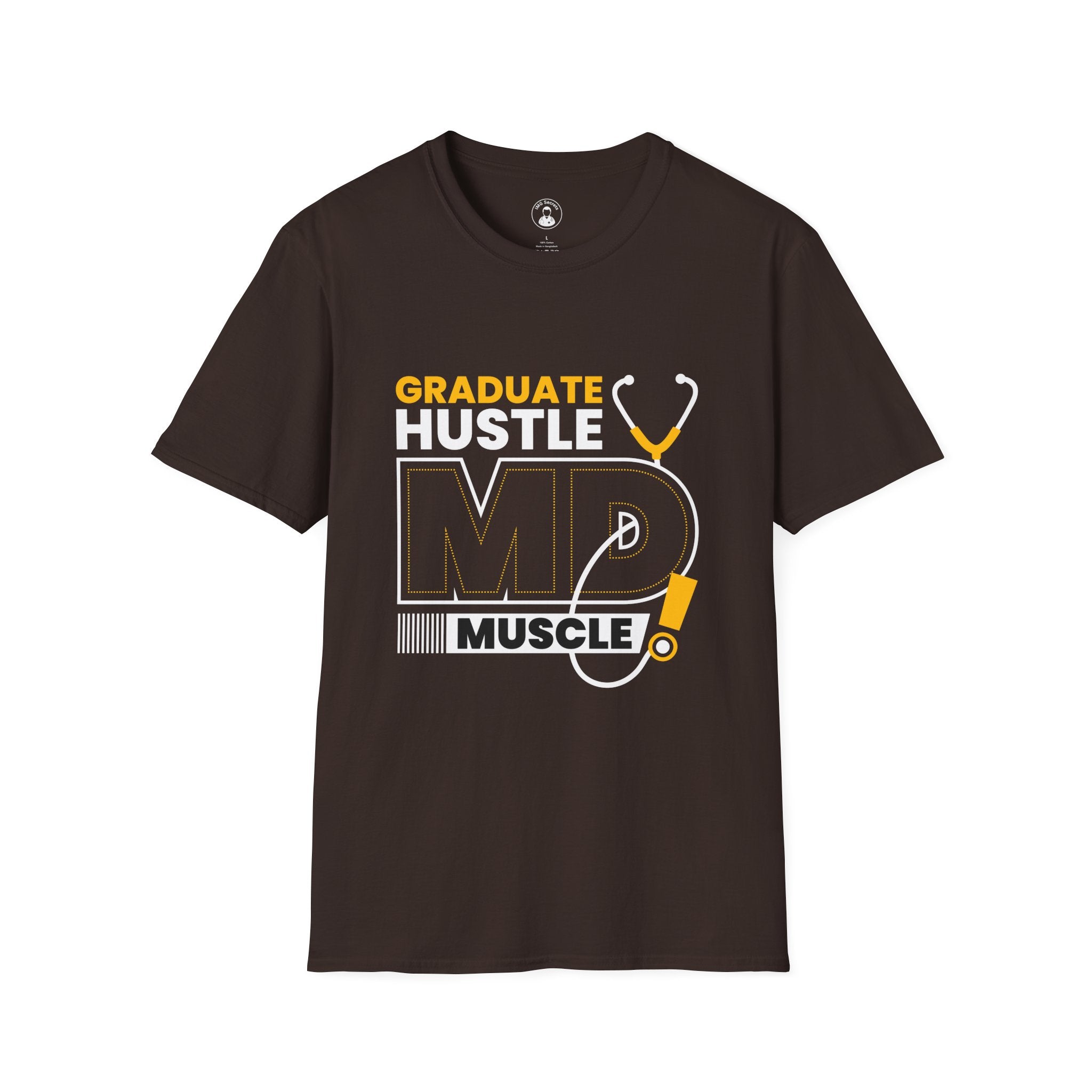 Graduate Hustle MD Muscle — Medical School Grad Graphic Tee