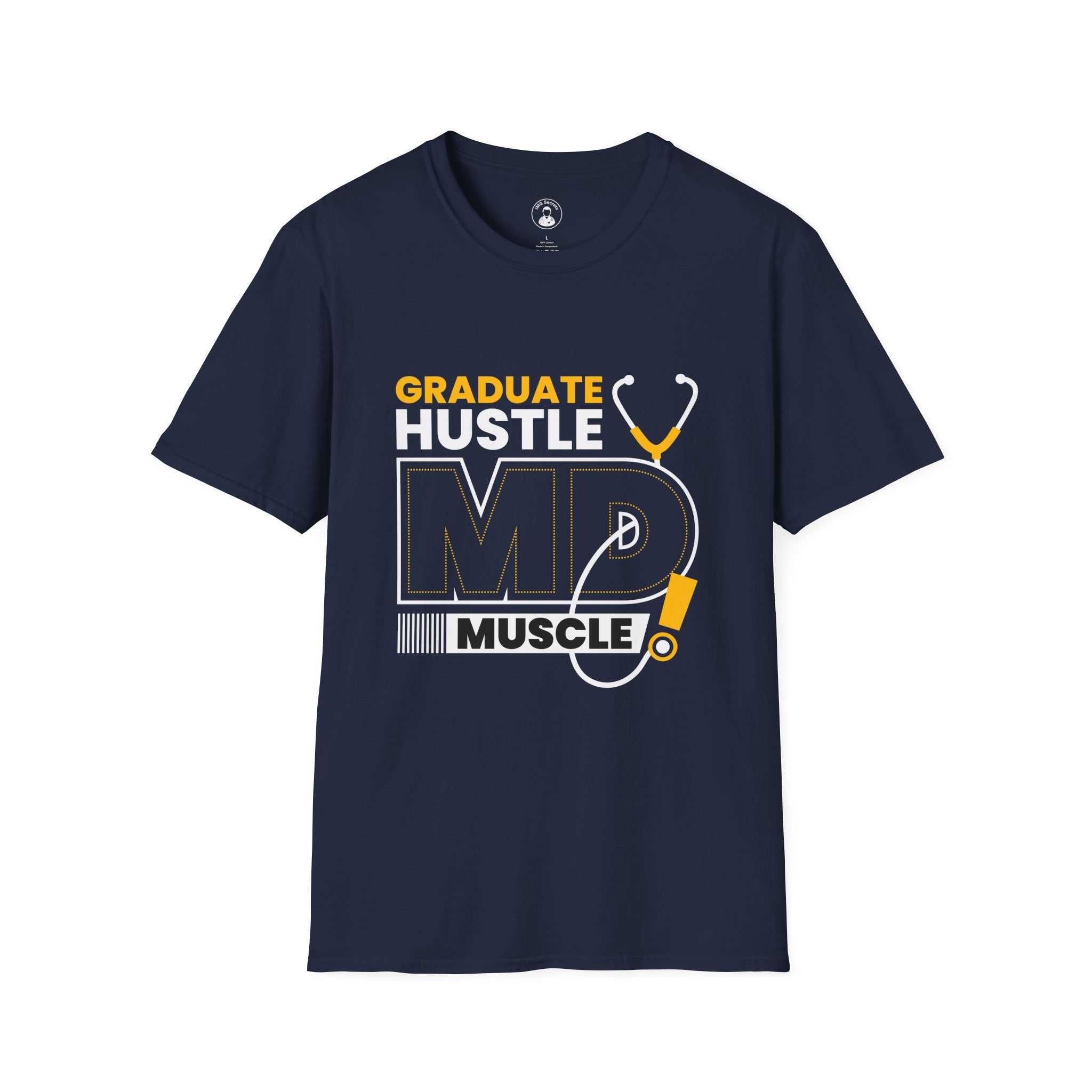 Graduate Hustle MD Muscle — Medical School Grad Graphic Tee