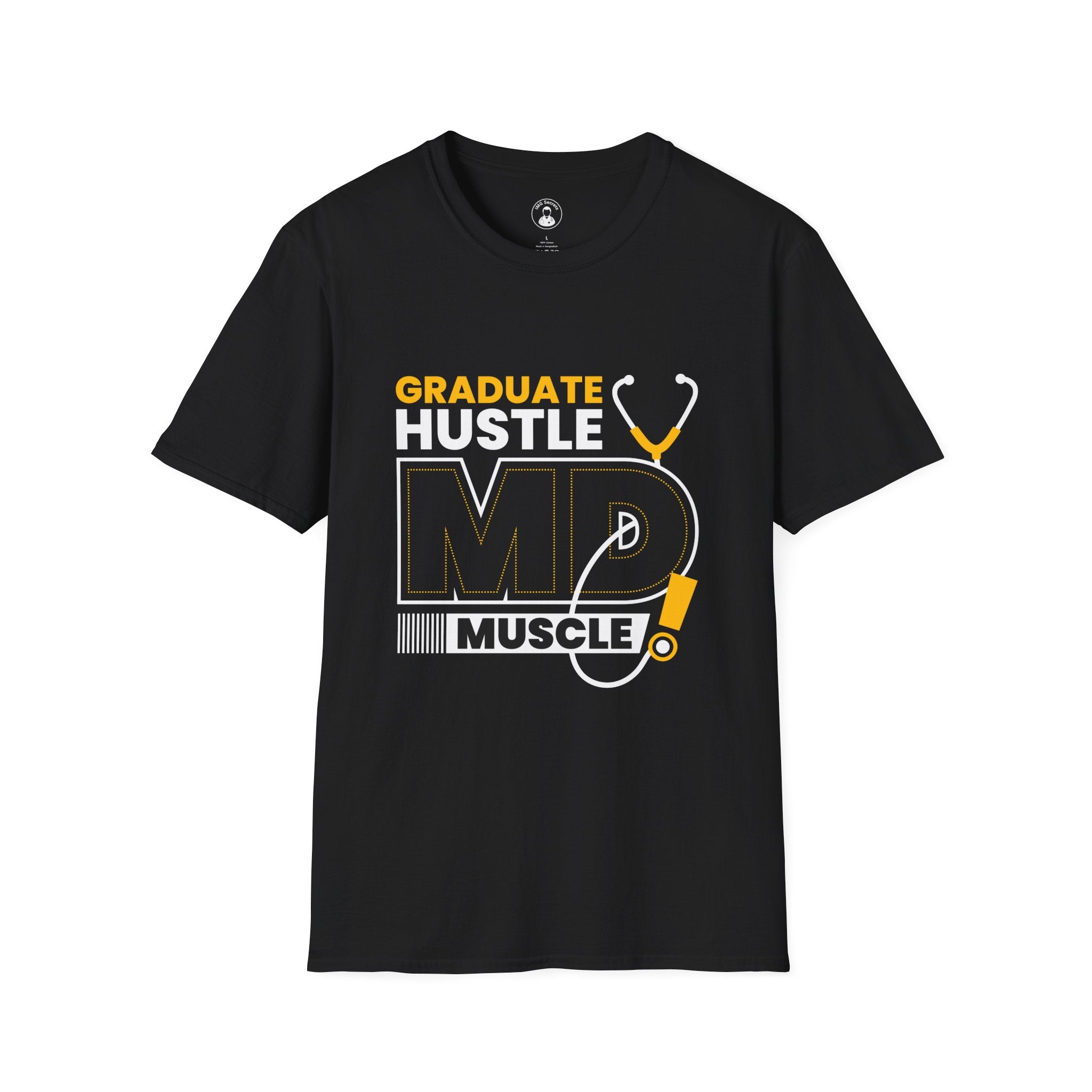Graduate Hustle MD Muscle — Medical School Grad Graphic Tee