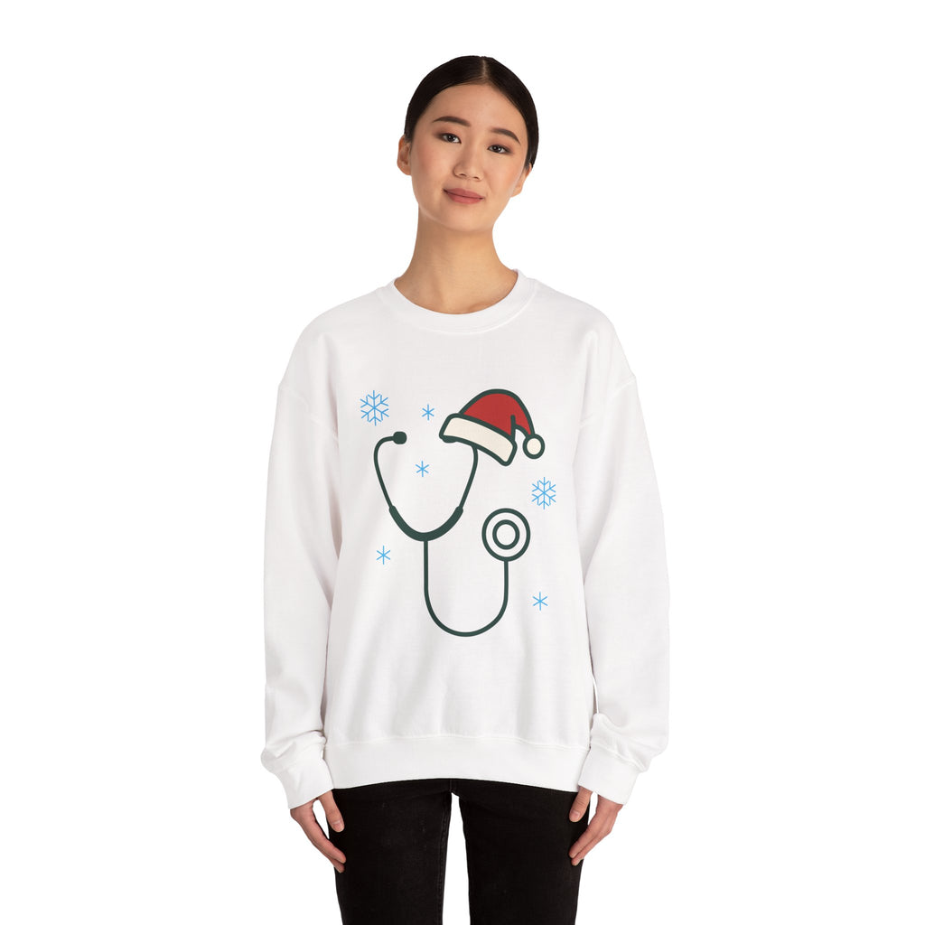 Christmas Stethoscope Sweatshirt – Nurse & Doctor Holiday Crewneck