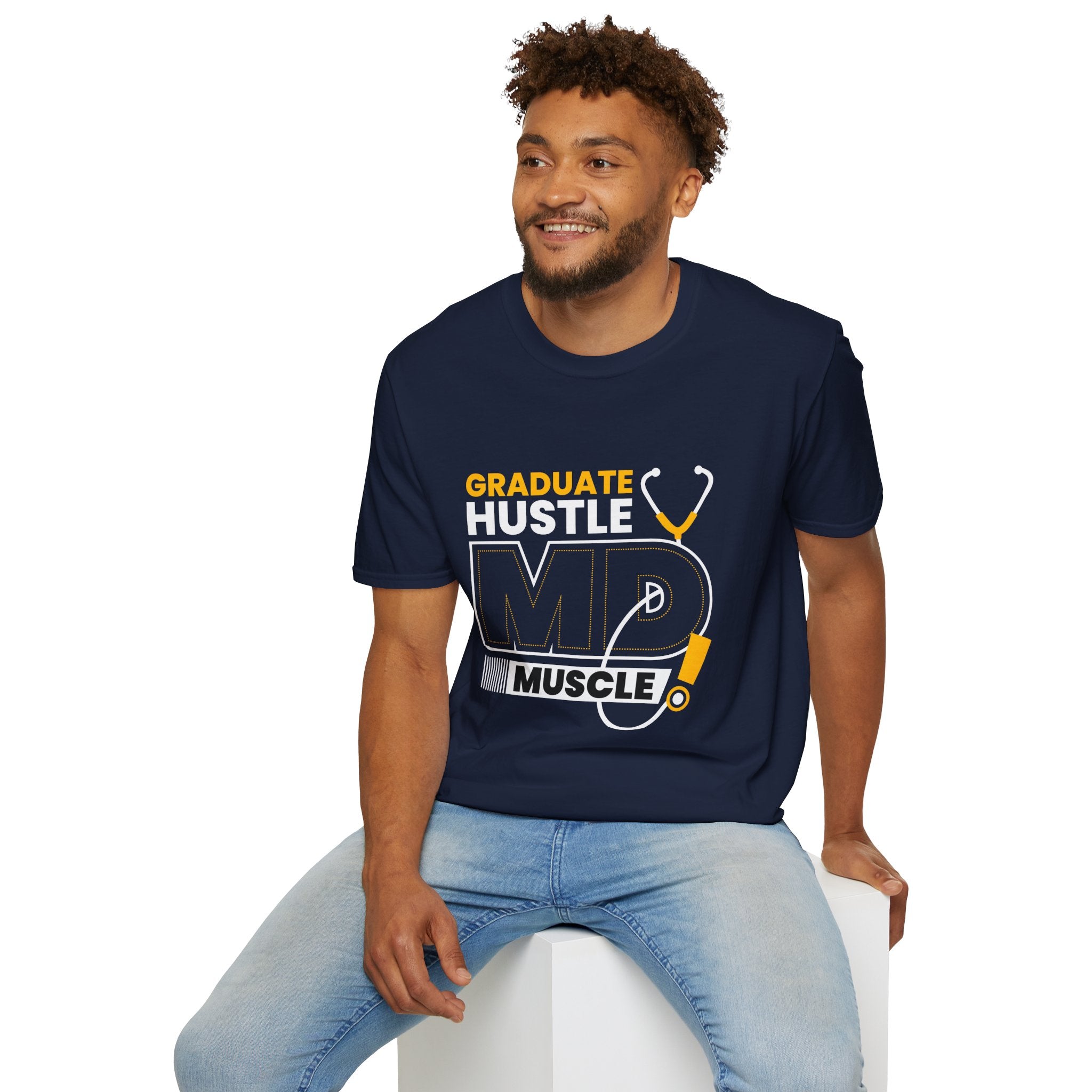 Graduate Hustle MD Muscle — Medical School Grad Graphic Tee