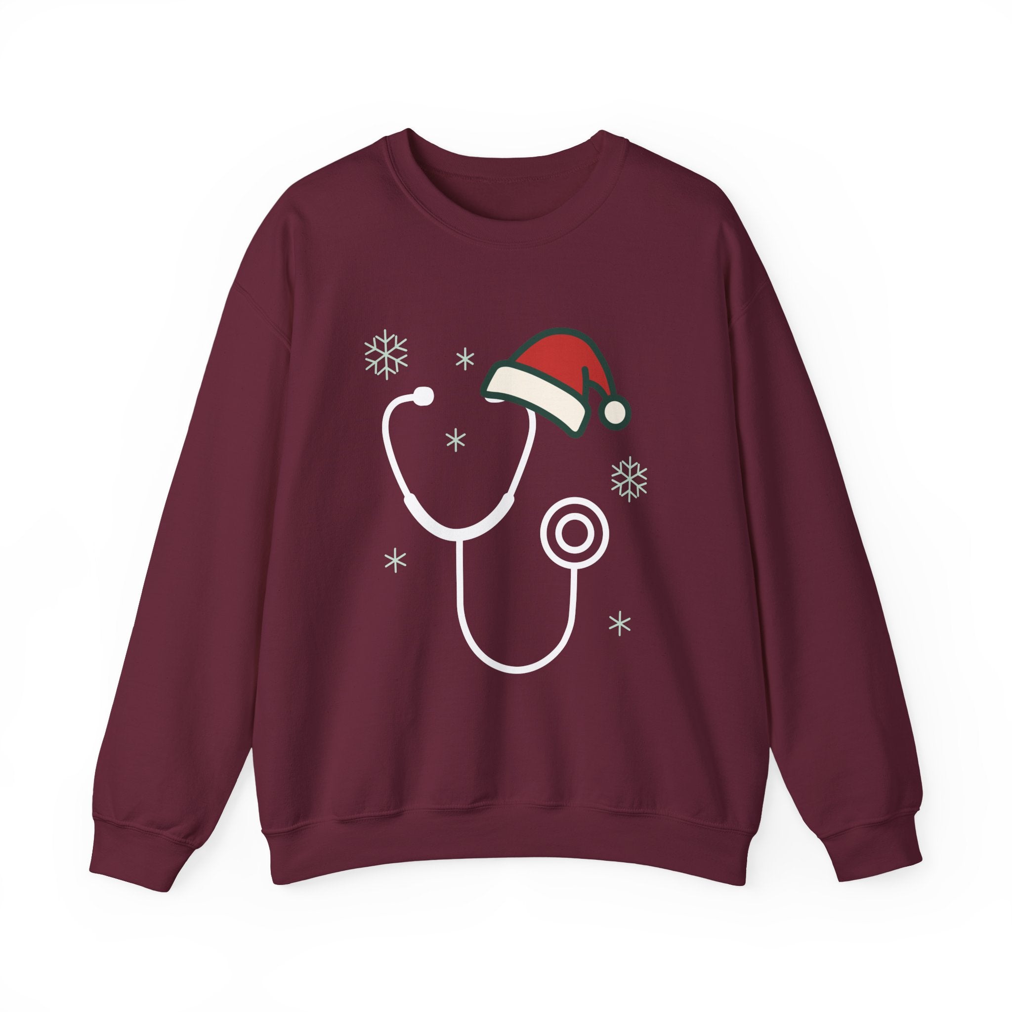 Christmas Stethoscope Sweatshirt – Nurse & Doctor Holiday Crewneck