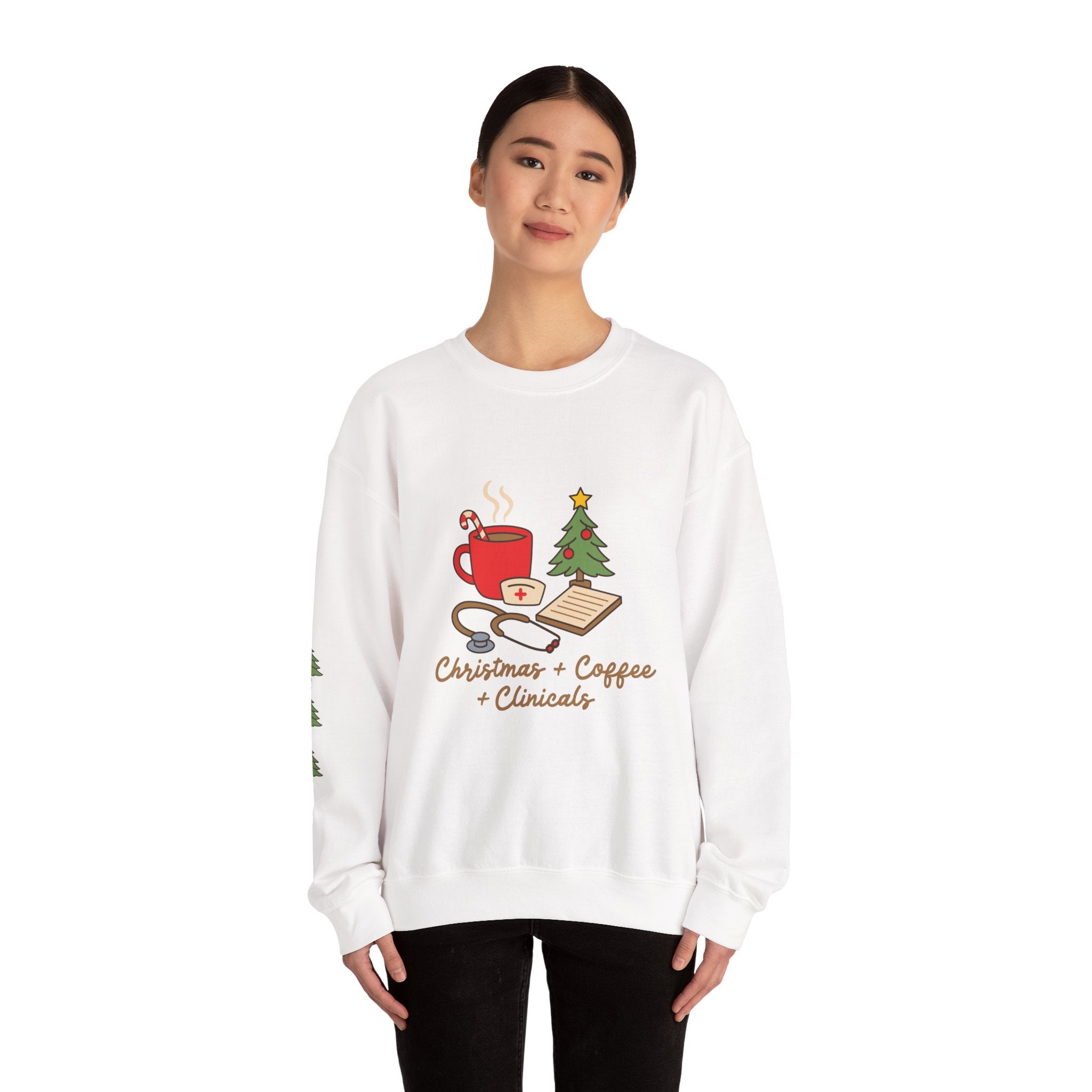 Christmas Coffee Clinicals Sweatshirt — Medical Student Holiday Crewneck