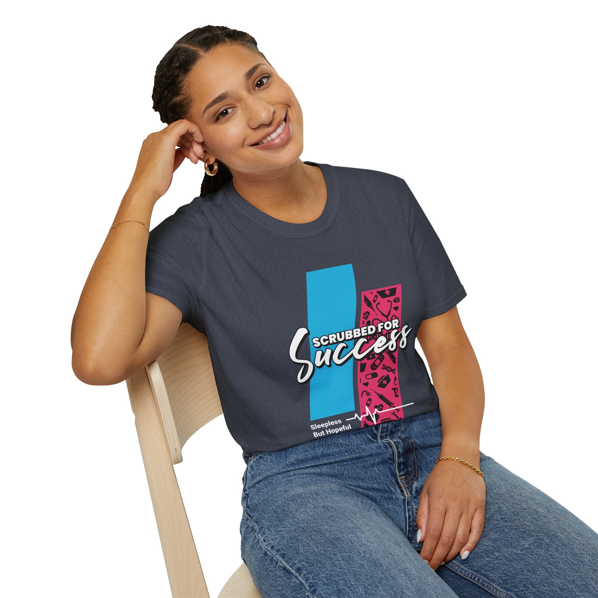Scrubbed for Success — Healthcare Worker Medical Scrubs Support Tee