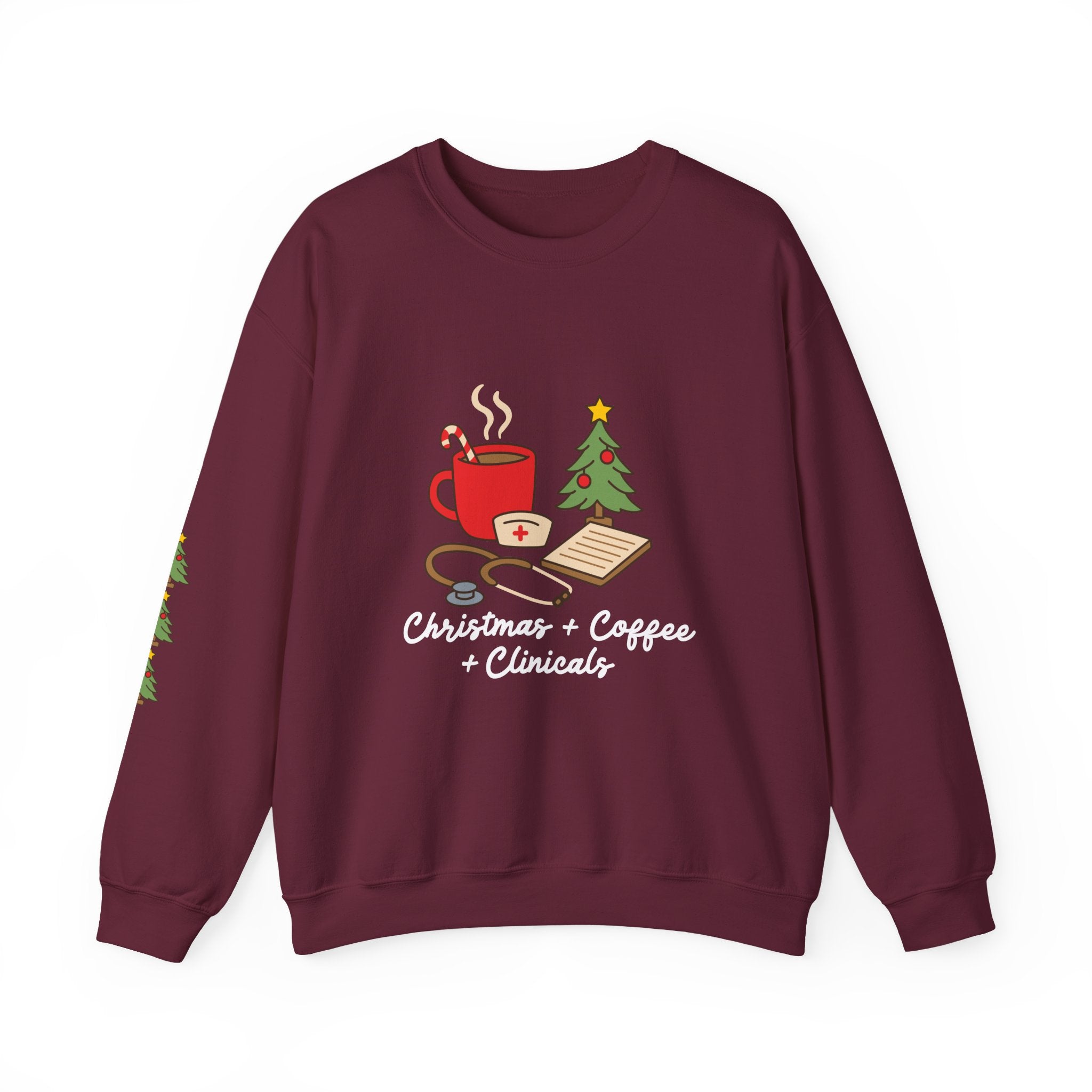Christmas Coffee Clinicals Sweatshirt — Medical Student Holiday Crewneck
