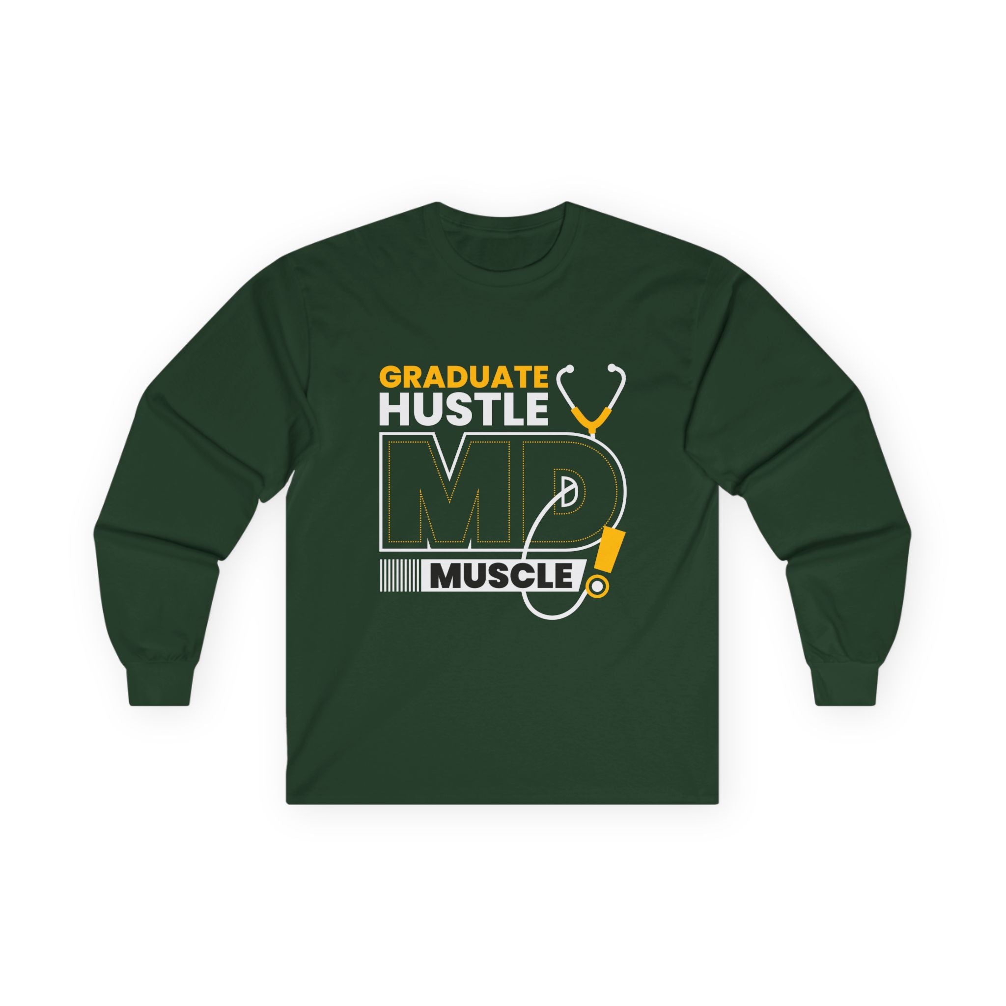 Graduate Hustle MD Muscle Long Sleeve Tee